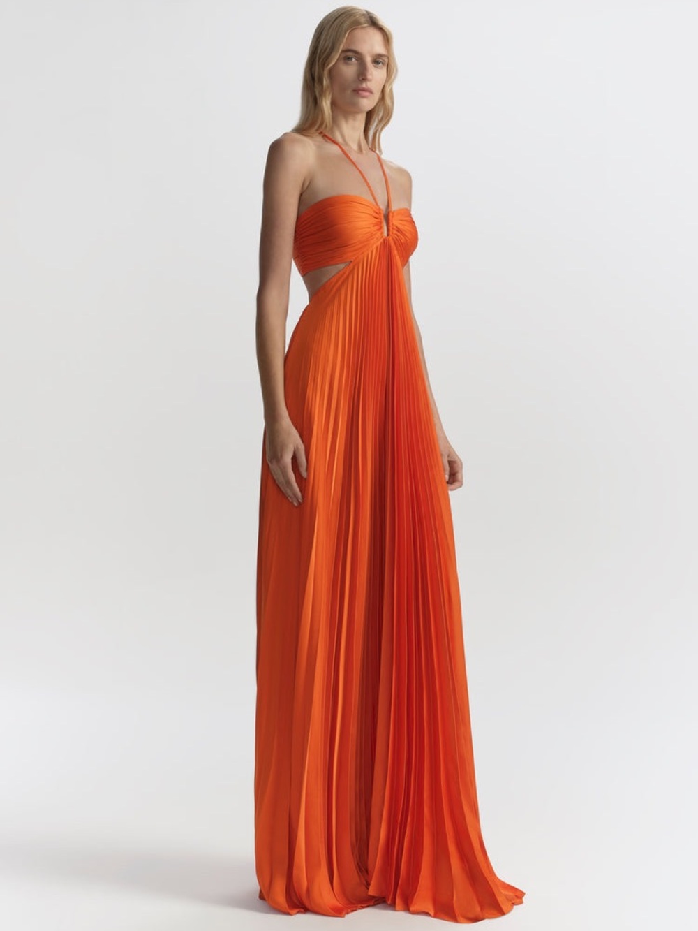 A.L.C. Moira Satin Pleated Maxi Dress $ 796 NEW without tag - Picture 3 of 6